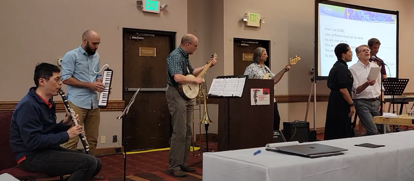 Deep Dives band performing at the 2023 E3SM all Hands Meeting in Denver, Colorado.