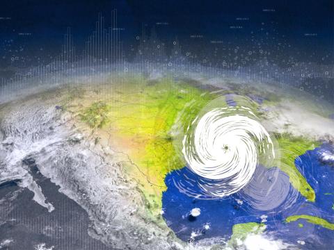 Hurricanes are among the most damaging and persistent natural hazards. In the United States, only a few hurricanes make landfall each year. But new work led by PNNL scientists finds that a warmer world could bring more frequent, stronger hurricanes and, with them, added risk to coastal residents.  (Image by Melanie Hess-Robinson | Pacific Northwest National Laboratory)