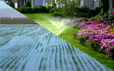 Agricultural and urban irrigation. Image courtesy of USDA Natural Resources Conservation Service.  