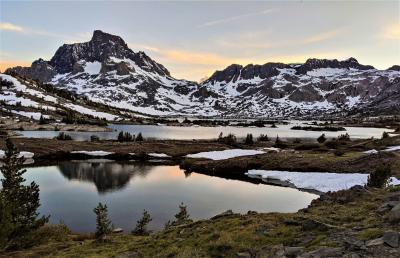 Spring snowmelt in the Ansel Adams Wilderness of the California Sierra Nevada. New research identifies how climate change could differentially alter spring snowmelt in iconic mountain landscapes of the American Cordillera.