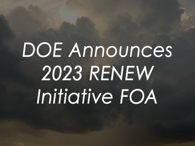 DOE Announces 2023 BER RENEW Initiative Funding Opportunity