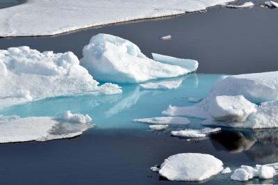 Photograph of chunks of sea ice