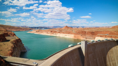 Low levels in Lake Powell threaten hydropower operations at Glen Canyon Dam. 