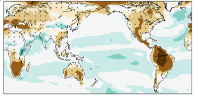 In contrast to oceans, relative humidity over land is projected to decrease under global warming, contributing to increased water loss from the surface and intensifying extremes. (Image by Wenyu Zhou | Pacific Northwest National Laboratory)