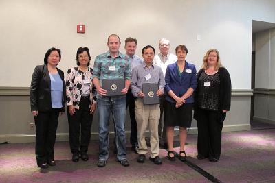 Wuyin Lin, Po-Lun Ma and Adrian Turner received a commendation from the ACME Executive Committee presented by Dr. Sharlene Weatherwax, the Associate Director of Science for the Biological and Environmental Research.