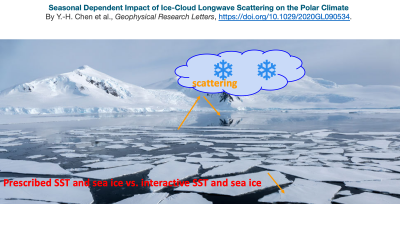 The importance of cloud longwave scattering in the polar climate simulation
