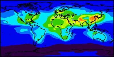 Nitrate aerosols form globally via the atmospheric oxidation of nitrogen oxides emitted in large quantities from natural sources and current human activities.